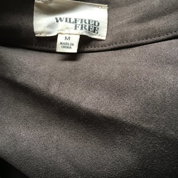 Aritzia Wilfred Free Faux‎ Suede Leather Faux Wrap Mini Skirt - Picture 6 of 9